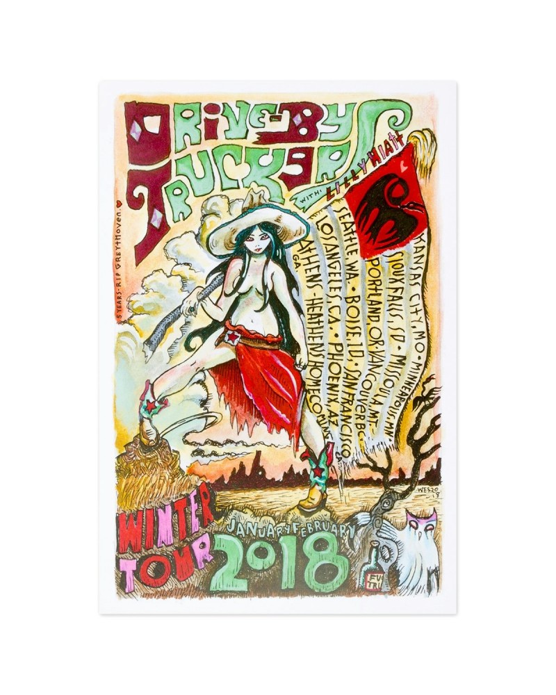 Drive-By Truckers Winter Tour 2018 Unsigned Poster $12.90 Decor