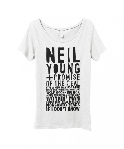 Neil Young Song List Organic Scoop Womens T-Shirt $14.40 Shirts