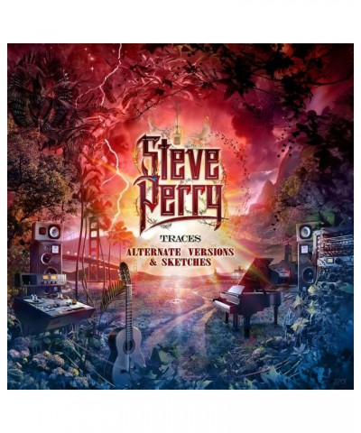 Steve Perry Traces (Alternate Versions & Sketches) (Deluxe Picture Disc & Red 2 LP) Vinyl Record $15.84 Vinyl