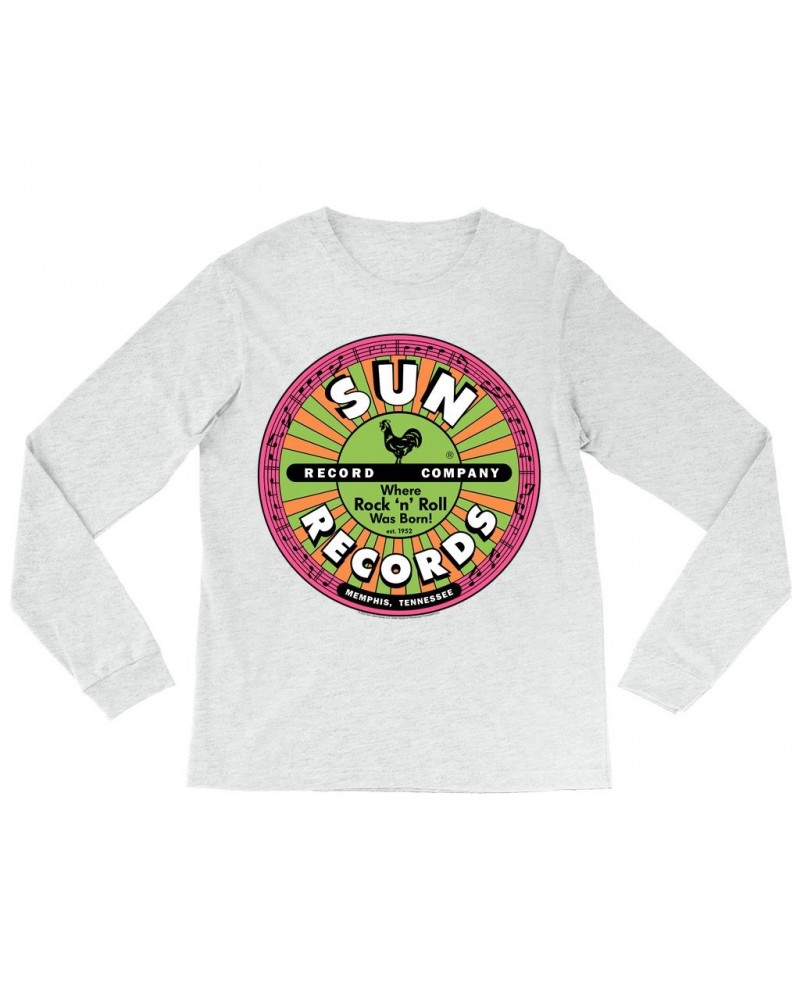 Sun Records Long Sleeve Shirt | Where Rock n Roll Was Born Colorful Label Shirt $11.68 Shirts