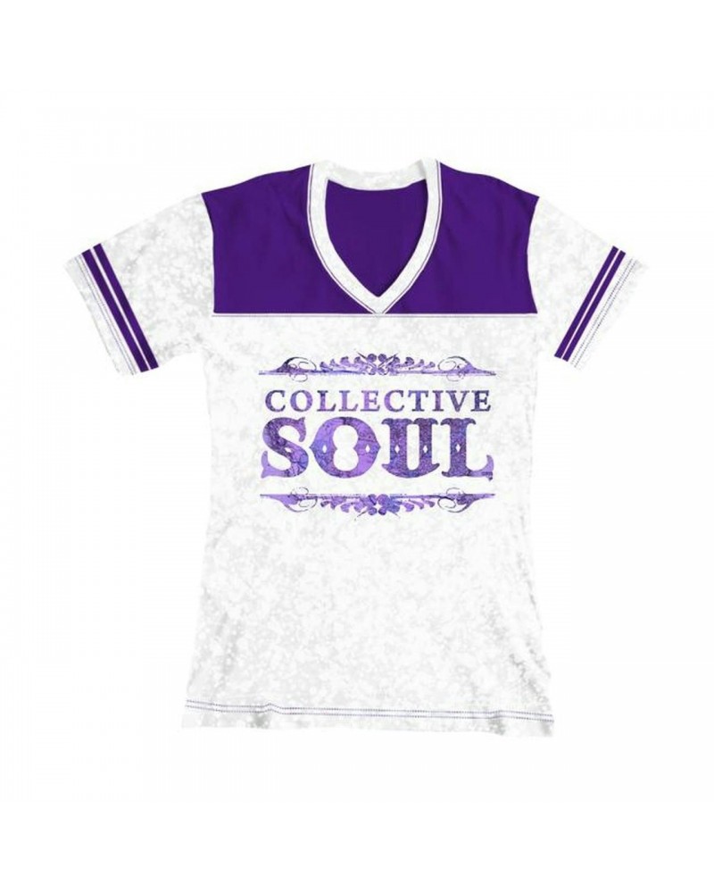 Collective Soul "Map Logo" Women's Football T-Shirt $12.58 Shirts