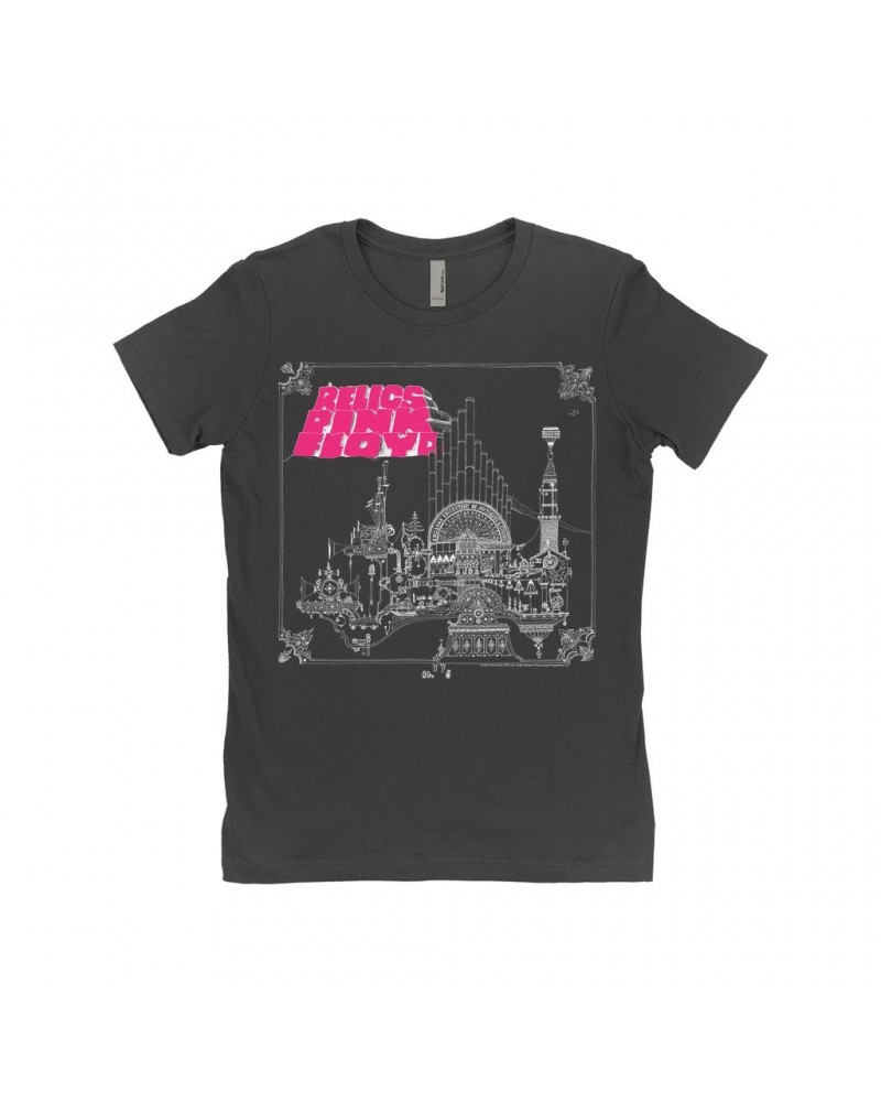 Pink Floyd Ladies' Boyfriend T-Shirt | Hot Pink Relic Design Shirt $11.48 Shirts