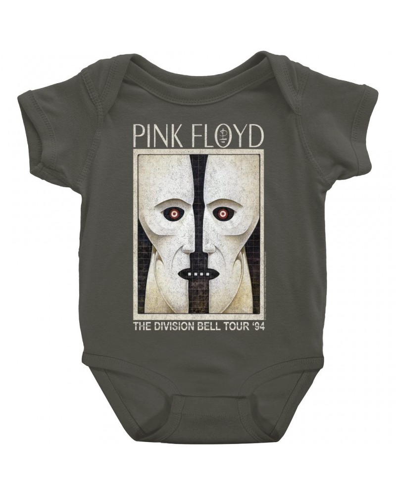 Pink Floyd Baby Short Sleeve Bodysuit | Division Bell Tour 1994 Distressed Bodysuit $6.98 Kids