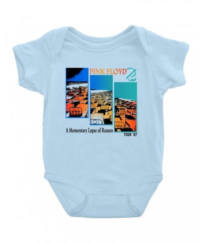 Pink Floyd Baby Short Sleeve Bodysuit | Fragmented Momentary Lapse Of Reason '87 Tour Bodysuit $9.78 Kids