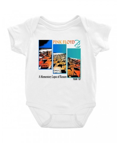 Pink Floyd Baby Short Sleeve Bodysuit | Fragmented Momentary Lapse Of Reason '87 Tour Bodysuit $9.78 Kids