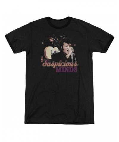 Elvis Presley Shirt | SUSPICIOUS MINDS Premium Ringer Tee $8.58 Shirts