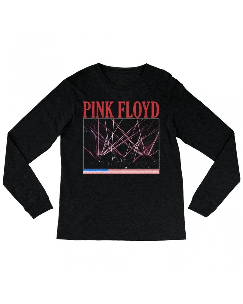 Pink Floyd Long Sleeve Shirt | Laser Lights On Stage Concert Design Distressed Shirt $11.38 Shirts