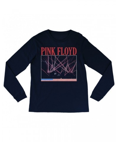 Pink Floyd Long Sleeve Shirt | Laser Lights On Stage Concert Design Distressed Shirt $11.38 Shirts