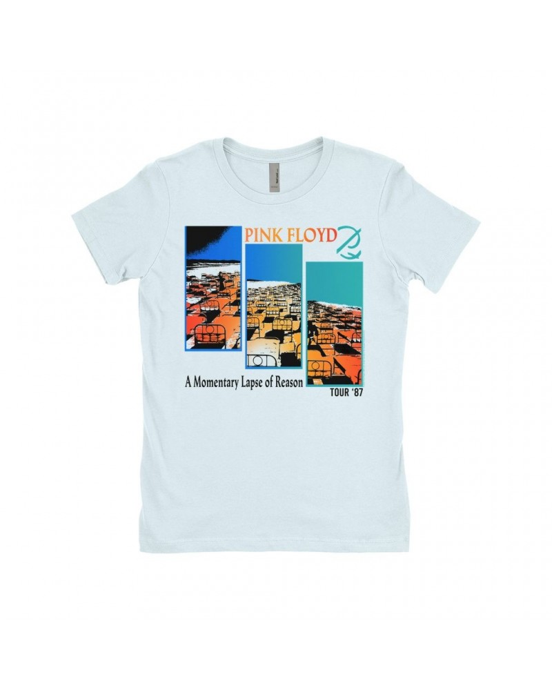 Pink Floyd Ladies' Boyfriend T-Shirt | Fragmented Momentary Lapse Of Reason '87 Tour Shirt $7.73 Shirts