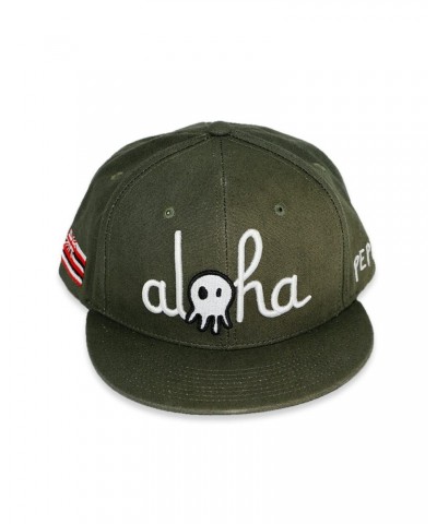 Pepper Aloha Skullconut Green Snapback Hat $14.70 Hats