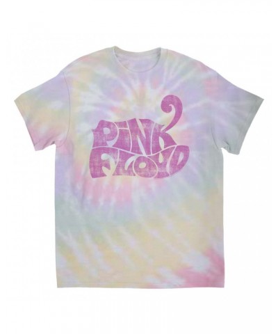 Pink Floyd T-Shirt | Groovy Logo Distressed Pink Tie Dye Shirt $8.09 Shirts