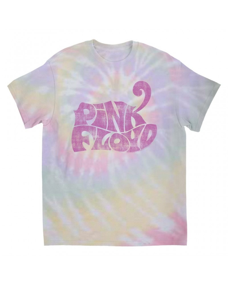 Pink Floyd T-Shirt | Groovy Logo Distressed Pink Tie Dye Shirt $8.09 Shirts