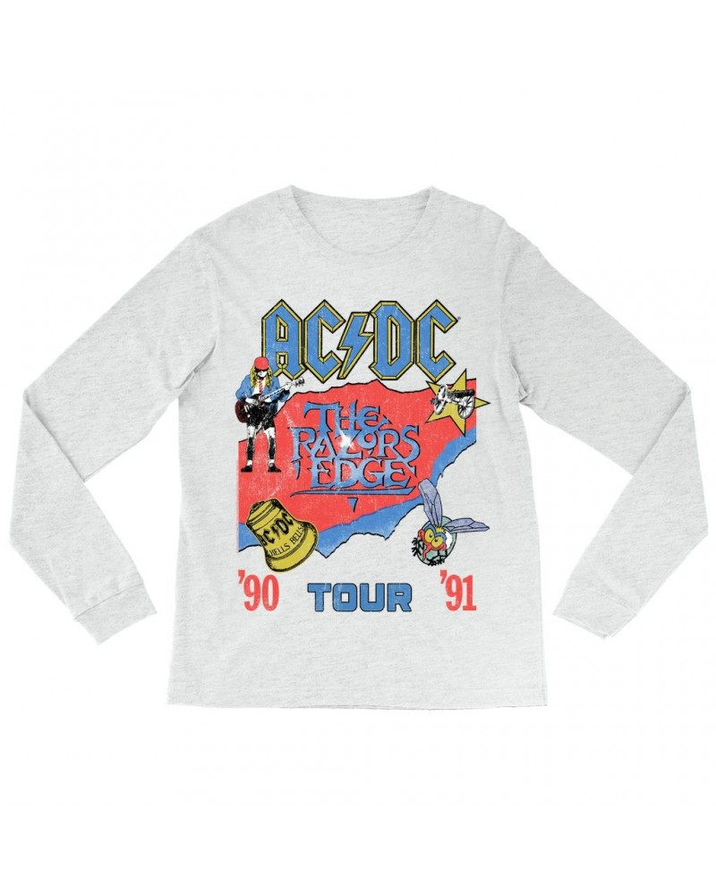 AC/DC Long Sleeve Shirt | The Razors Edge Tour 90-91 Shirt $11.68 Shirts