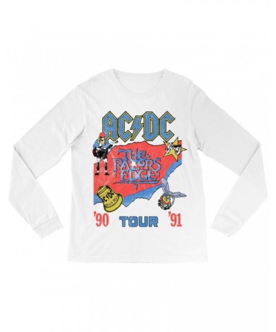 AC/DC Long Sleeve Shirt | The Razors Edge Tour 90-91 Shirt $11.68 Shirts