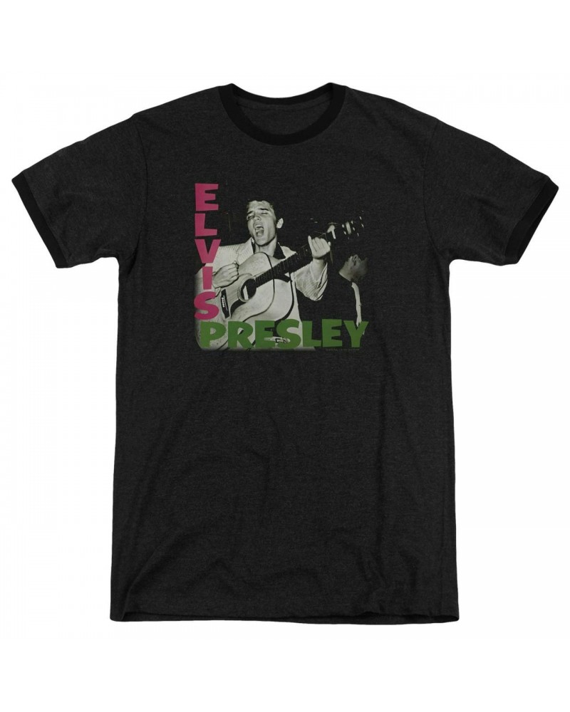 Elvis Presley Shirt | ELVIS PRESLEY ALBUM Premium Ringer Tee $9.90 Shirts