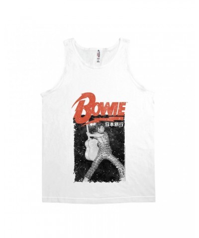 David Bowie Unisex Tank Top | Asia Concert Promotion Distressed Shirt $7.73 Shirts