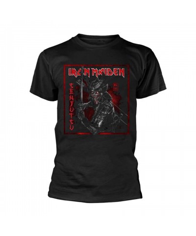 Iron Maiden T Shirt - Senjutsu Cover Distressed Red $6.45 Shirts