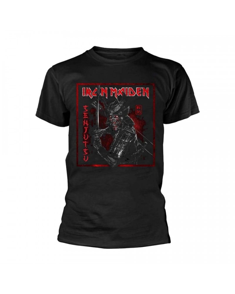 Iron Maiden T Shirt - Senjutsu Cover Distressed Red $6.45 Shirts