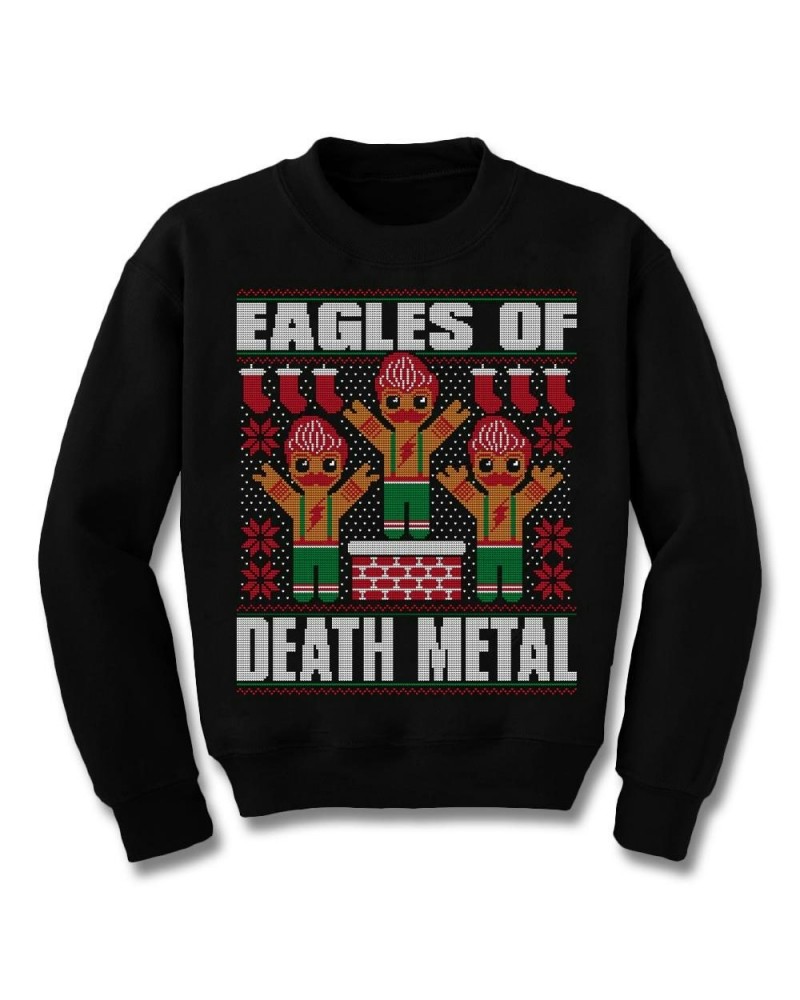 Eagles Of Death Metal Gingerbread Man Ugly Sweatshirt $19.18 Sweatshirts