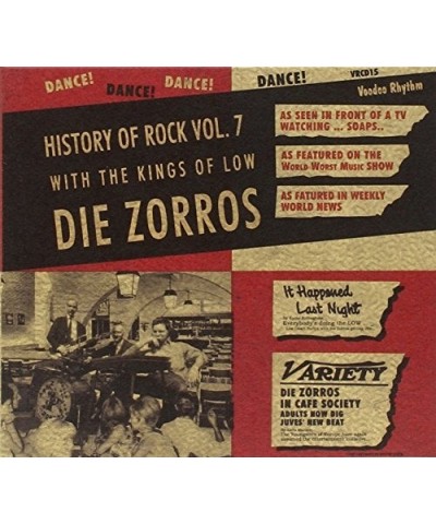 Die Zorros HISTORY OF ROCK 7 CD $8.55 CD