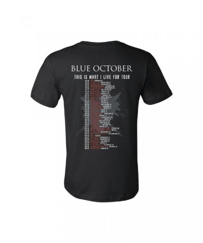 Blue October TIWILF Tour Tee - OCT/NOV Dates (Black) $12.90 Shirts