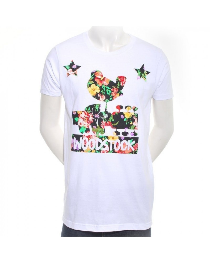 Woodstock Men's Floral Logo Dove T-Shirt $9.72 Shirts