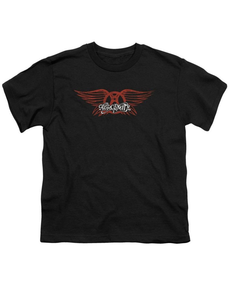 Aerosmith Youth Tee | WINGED LOGO Youth T Shirt $7.14 Kids