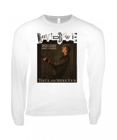 David Bowie Long Sleeve Shirt | The Glass Spider European Tour Shirt $12.88 Shirts