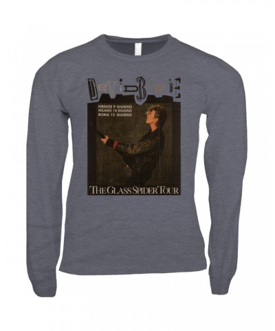 David Bowie Long Sleeve Shirt | The Glass Spider European Tour Shirt $12.88 Shirts