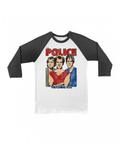 The Police 3/4 Sleeve Baseball Tee | Watching You Single Distressed Shirt $14.38 Shirts