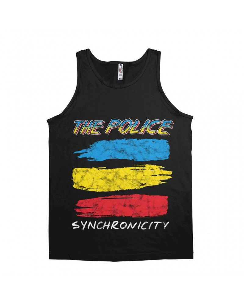 The Police Unisex Tank Top | Synchronicity Album Image Remix Distressed Shirt $7.98 Shirts