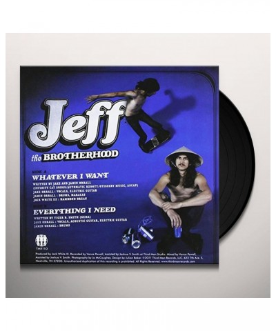 JEFF The Brotherhood WHATEVER I WANT / EVERYTHING I NEED Vinyl Record $3.59 Vinyl